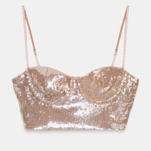 ZARA SEQUIN BRALETTE TOP